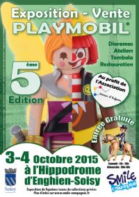 5ème exposition géante de Playmobil à l'hippodrome d'Enghien-Soisy. Du 3 au 4 octobre 2015 à Soisy-Sous-Montmorency. Valdoise.  11H00